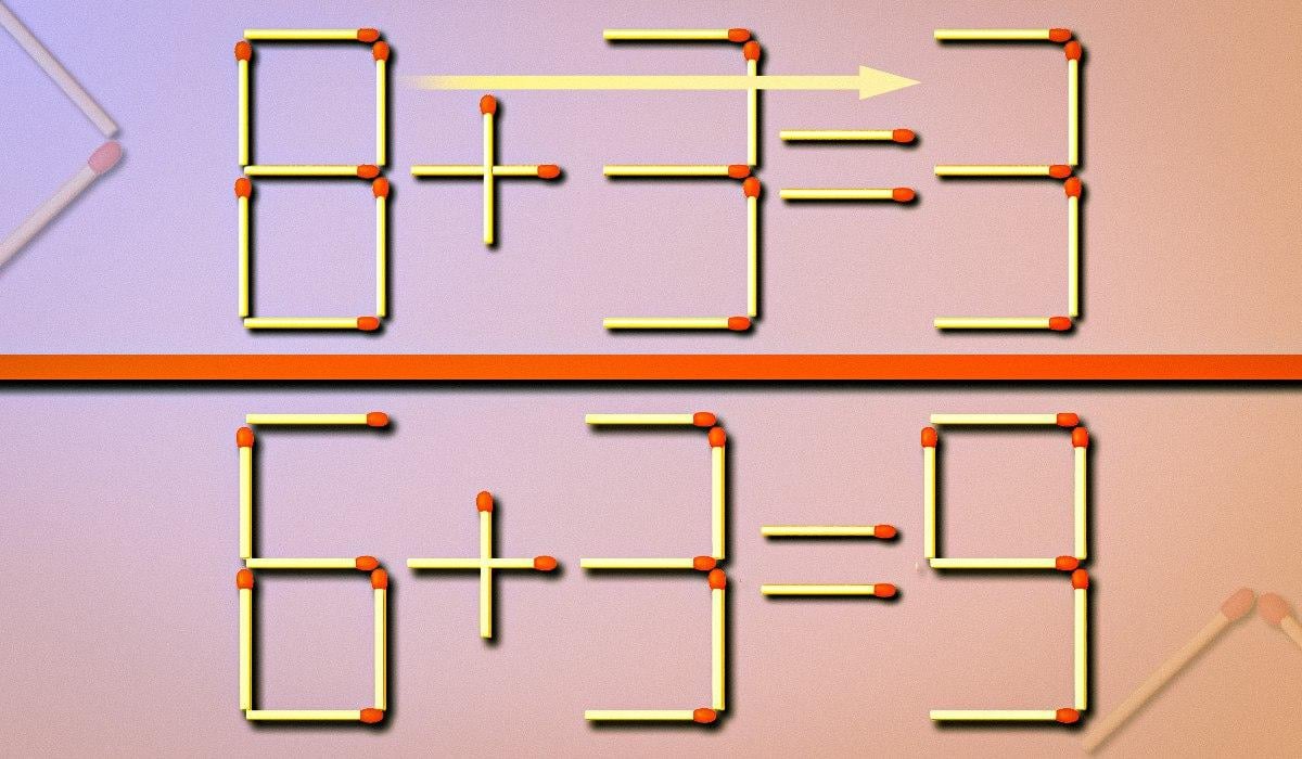 Koju šibicu treba povući da bi jednakost bila točna: IQ test