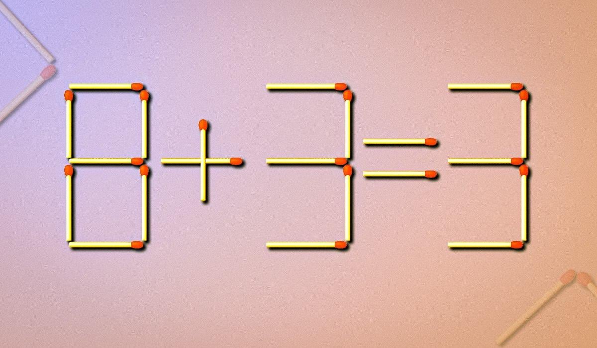 Koju šibicu treba povući da bi jednakost bila točna: IQ test