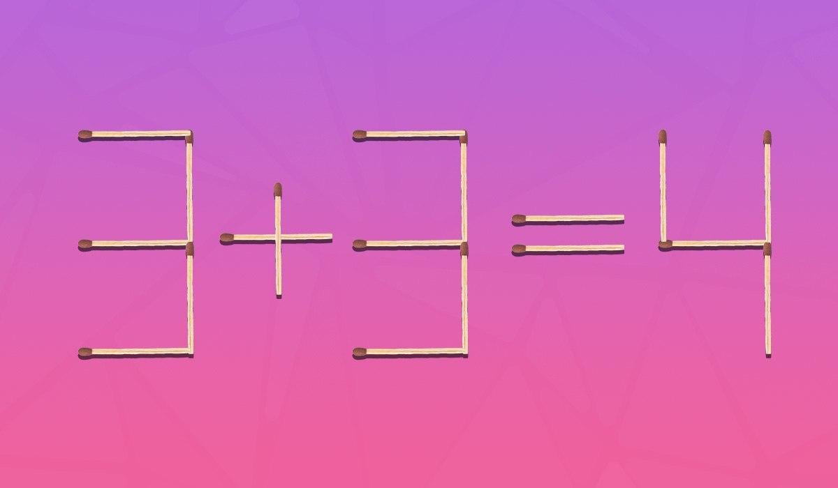 Koje dvije šibice treba premjestiti da bi se pogreška ispravila: brzi test inteligencije