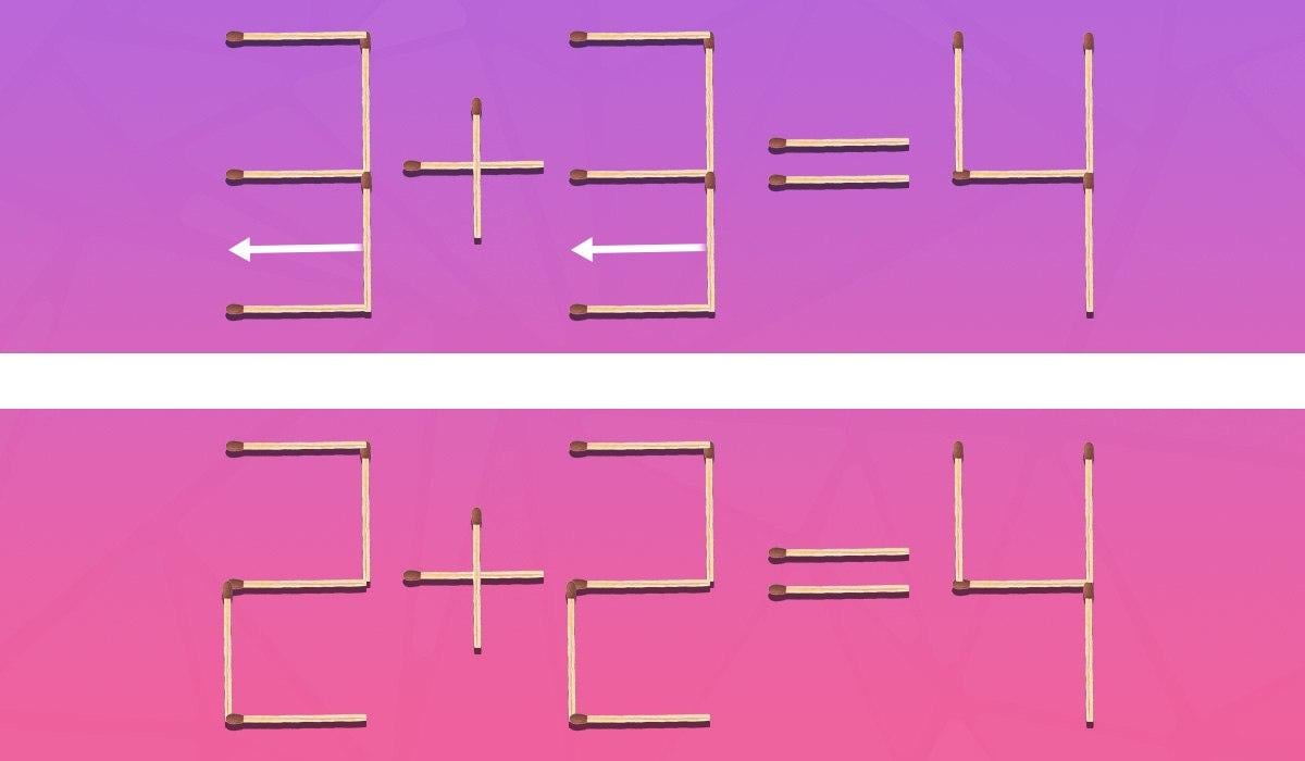 Koje dvije šibice treba premjestiti da bi se pogreška ispravila: brzi test inteligencije