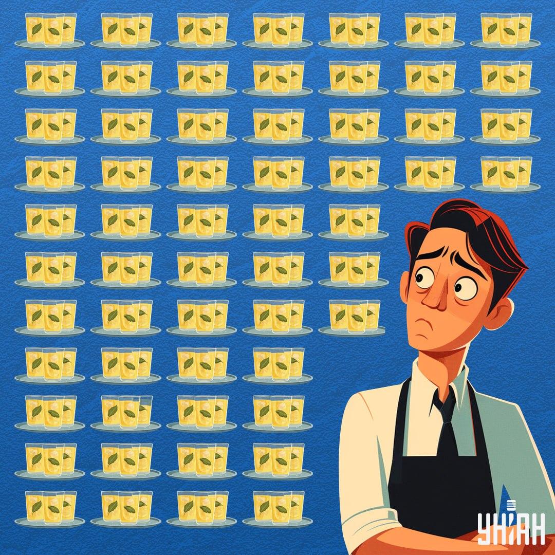 Pronađite čašu koja sadrži manje limunade nego druge posude / Moje kolaž