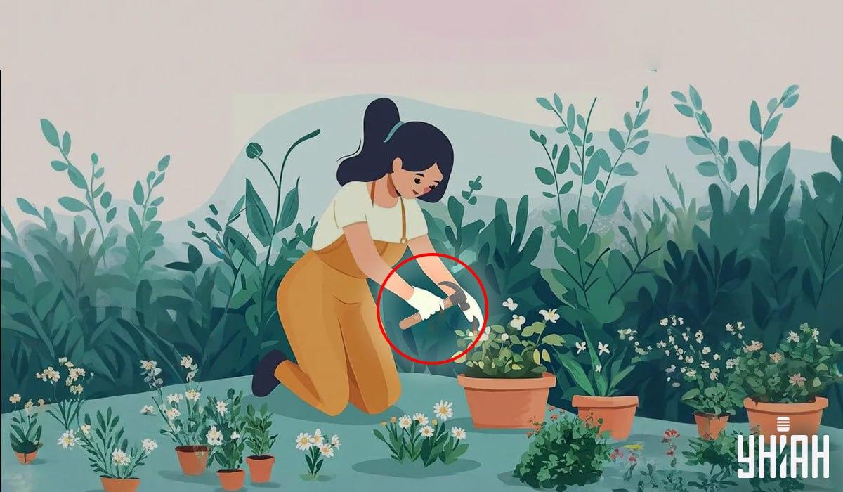 Žena drži čekić u rukama / Kolaž Moje