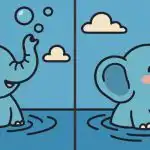 Genijalni test: pronađite 3 razlike na slici slona u vodi