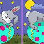 IQ test: pronađite 3 razlike na slici zečića koji spava