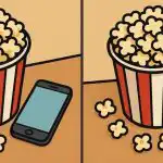 IQ test: pronađite tri razlike na slici s kantom kokica